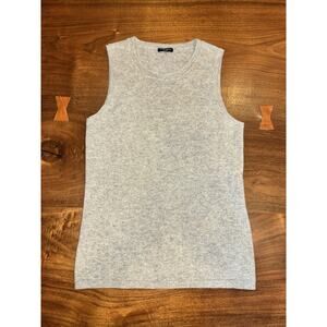 Magaschoni Cashmere Grey Sleeveless Top Small Quiet Luxury